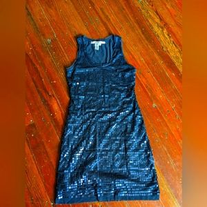 Max Studio Navy Blue Sequin Cocktail Dress